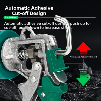 Структурен пистолет за лепило за фуги на врати и прозорци – полуцилиндров пистолет за лепило, усилена гумена дръжка, марка XTUOSEN, тегло 0.81 кг