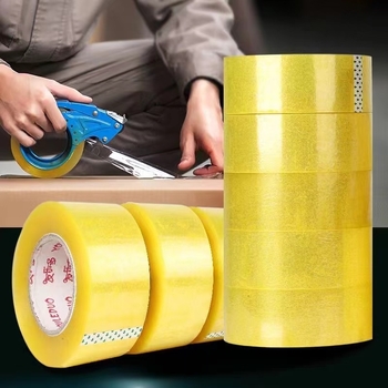 Bandă de sigilare Yixin - transparentă, cu vâscozitate înaltă, bandă de ambalare lată; Lungime 2000 cm, Lățime 4.38 cm, Grosime 3 cm