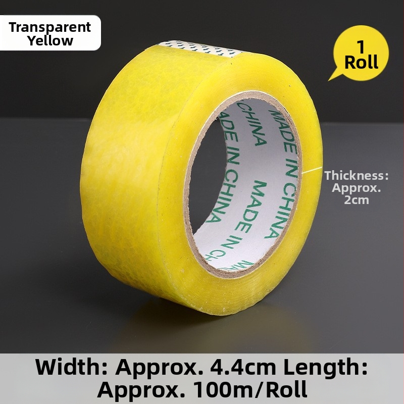 Bandă de sigilare Yixin - transparentă, cu vâscozitate înaltă, bandă de ambalare lată; Lungime 2000 cm, Lățime 4.38 cm, Grosime 3 cm