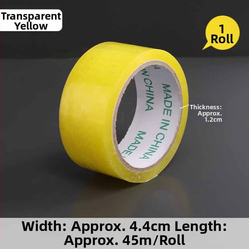 Bandă de sigilare Yixin - transparentă, cu vâscozitate înaltă, bandă de ambalare lată; Lungime 2000 cm, Lățime 4.38 cm, Grosime 3 cm
