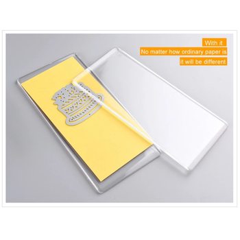 Ръчно ембосираща машина за хартиено изкуство с AB прозрачна плоча, PC притискаща плоча и PE конструкция