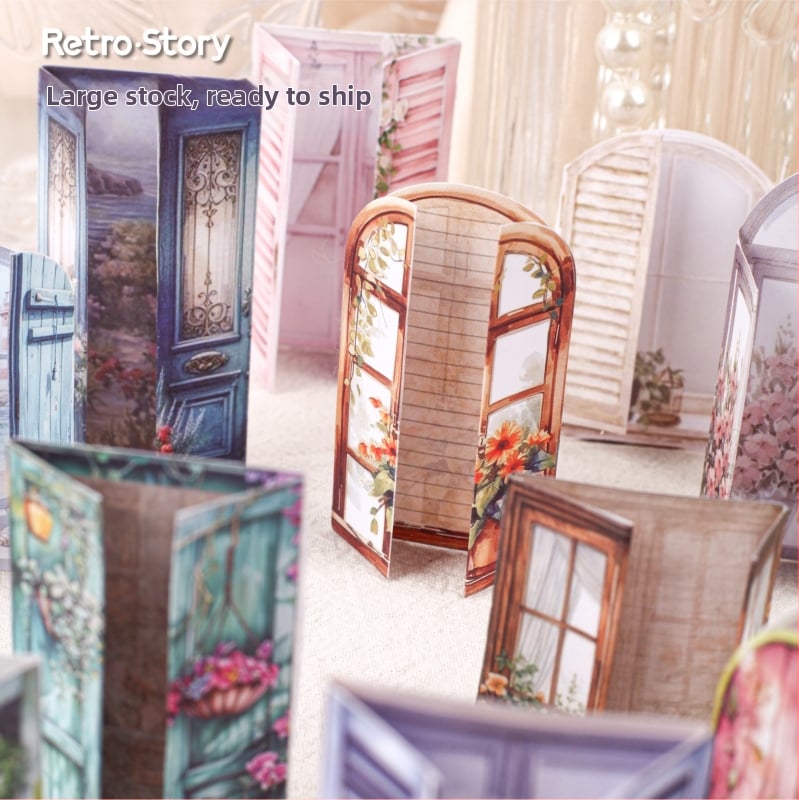 RetroStory 3D plānotāja uzlīme — PET materiāls, karikatūras stils, roku darbs ar UV drukāšanu