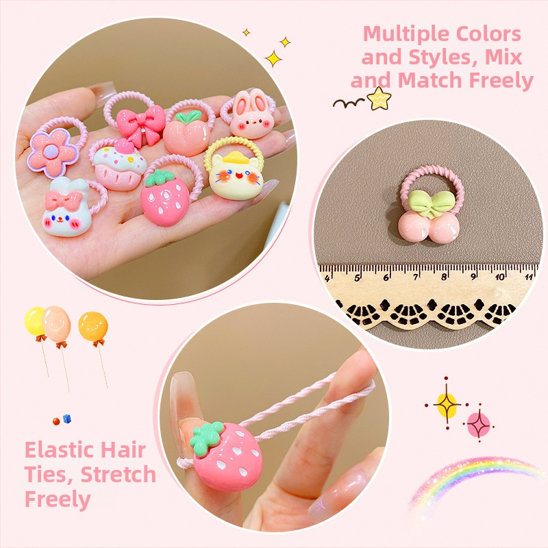 Gumičky a šnúrky na vlasy, akrylový materiál, detský štýl, Princezná séria