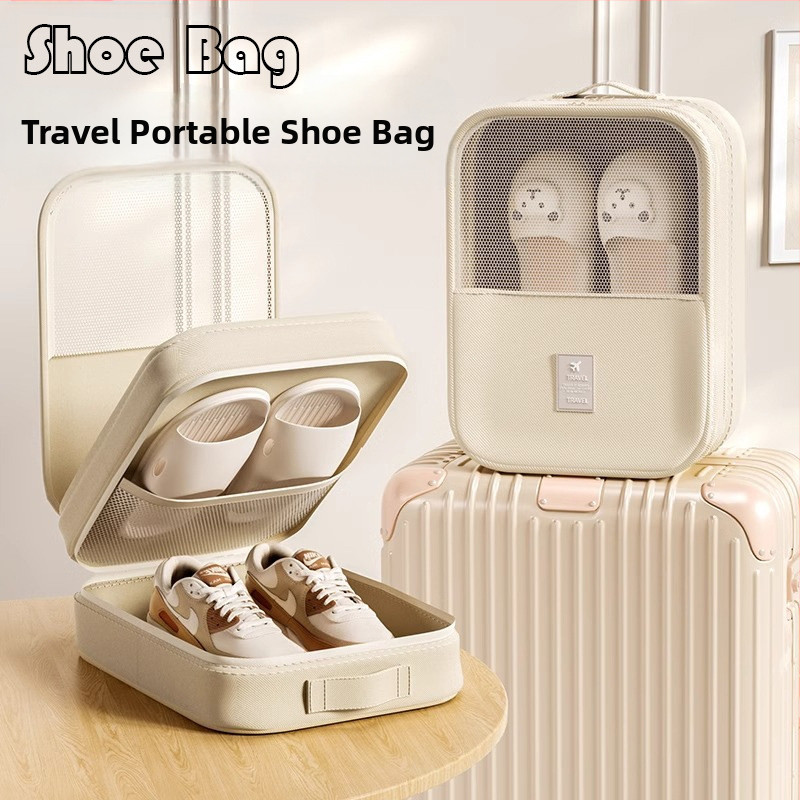 Kelioninė avalynės laikymo tašė — Twill audinys, šiuolaikinis minimalistinis stilius, prekės ženklas Step Ashore, kategorija: avalynės dangteliai ir krepšiai, 2025 m. pavasaris.