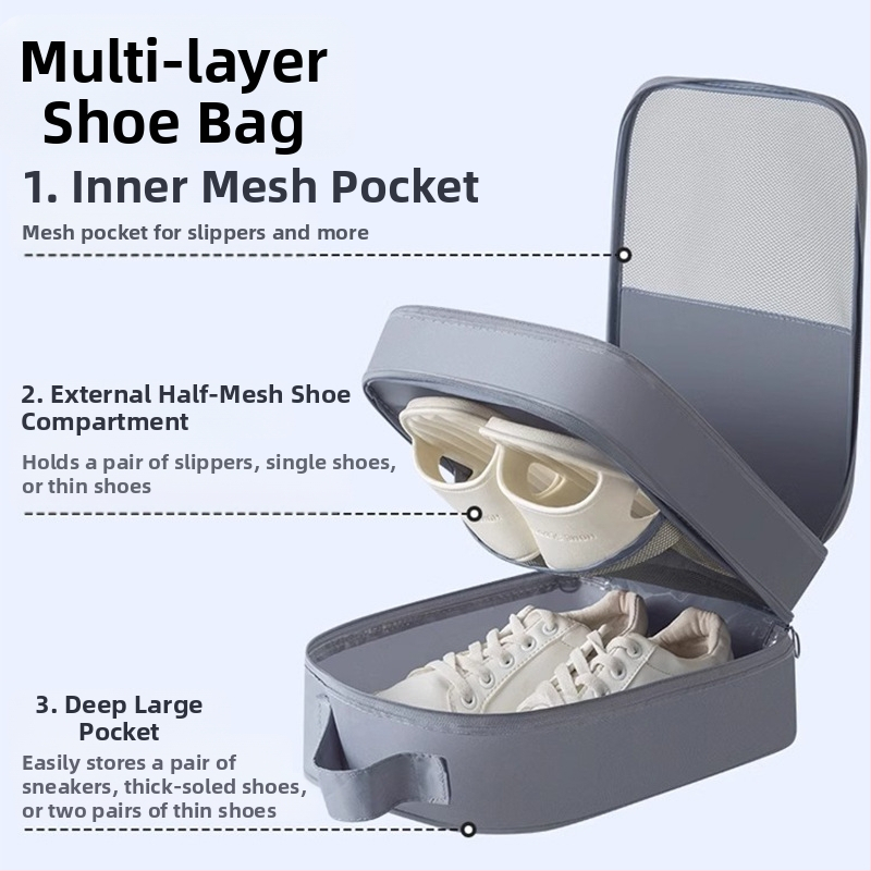 Чанта за пътуване за обувки — Twill материал, модерен семпъл стил, марка Step Ashore, категория: калъфи и чанти за обувки, пускане през пролетта 2025.