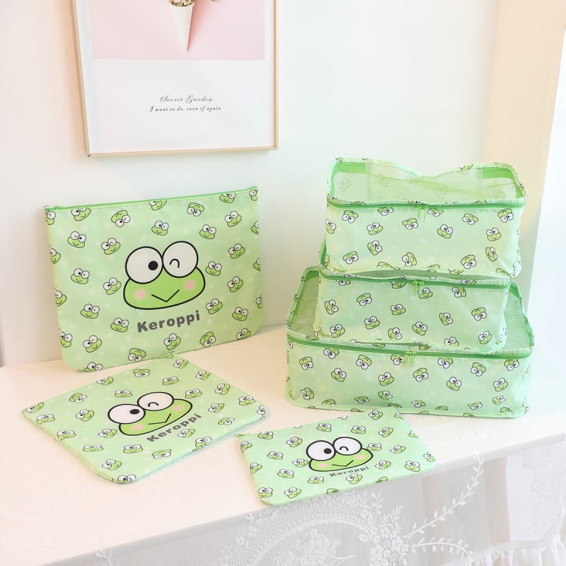 Putni set za organizaciju torbi, 6 komada, vodootporan, dizajn Kuromi medvjed, PP materijal