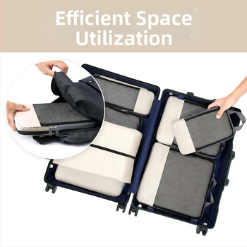 Τσάντα αποθήκευσης ταξιδιού, σετ 6 τεμαχίων, ποικίλα μεγέθη, Twill Oxford, πολυλειτουργικός οργανωτής