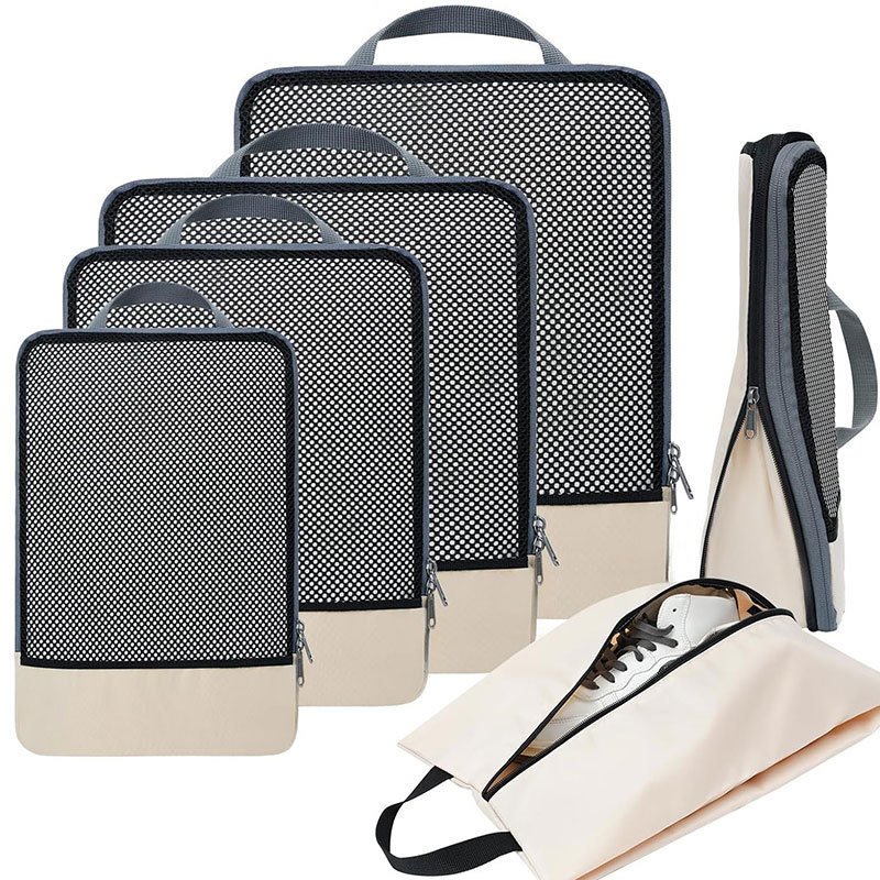 Utazási tároló táska, 6 részes készlet, több méret, Twill Oxford, többfunkciós szervező