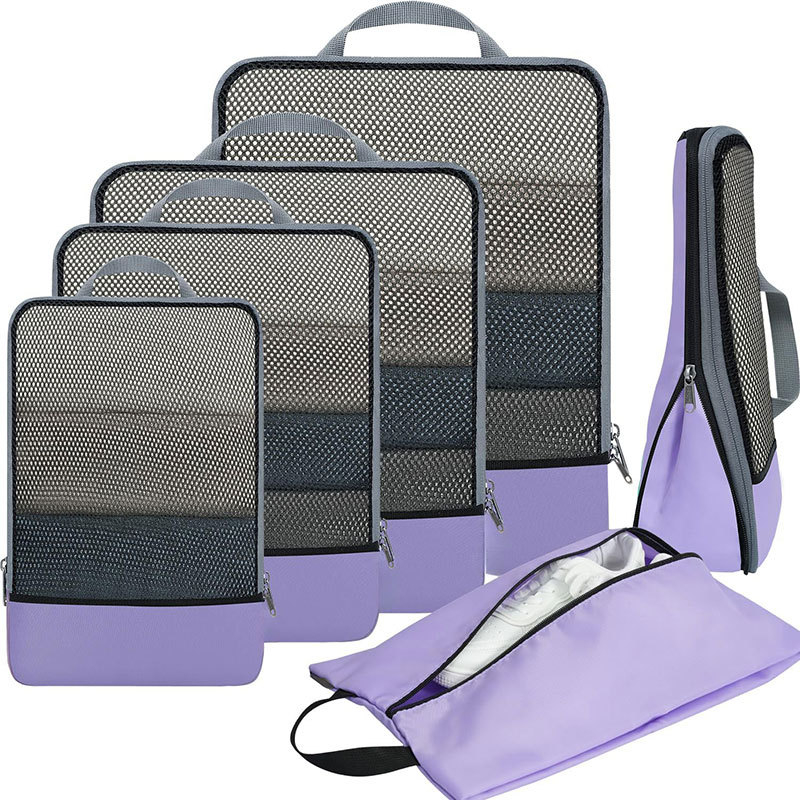 Utazási tároló táska, 6 részes készlet, több méret, Twill Oxford, többfunkciós szervező