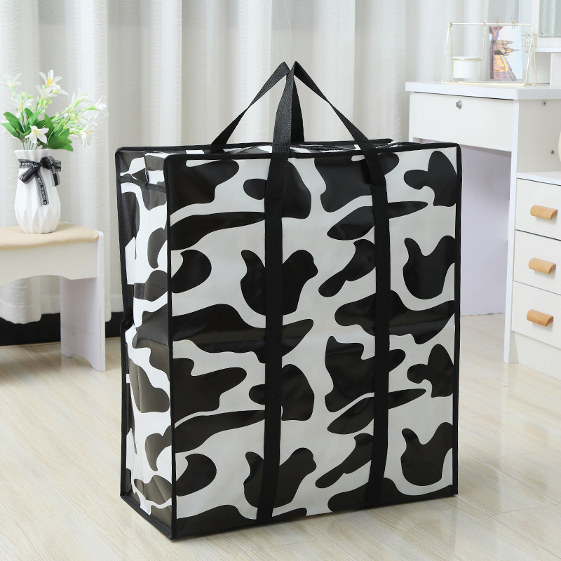 Jirong Torba za pakiranje odjeće sa dnom i bočnim stranama, velik kapacitet, netkano vlakno, termotransfer tiskanje, težina 280 g