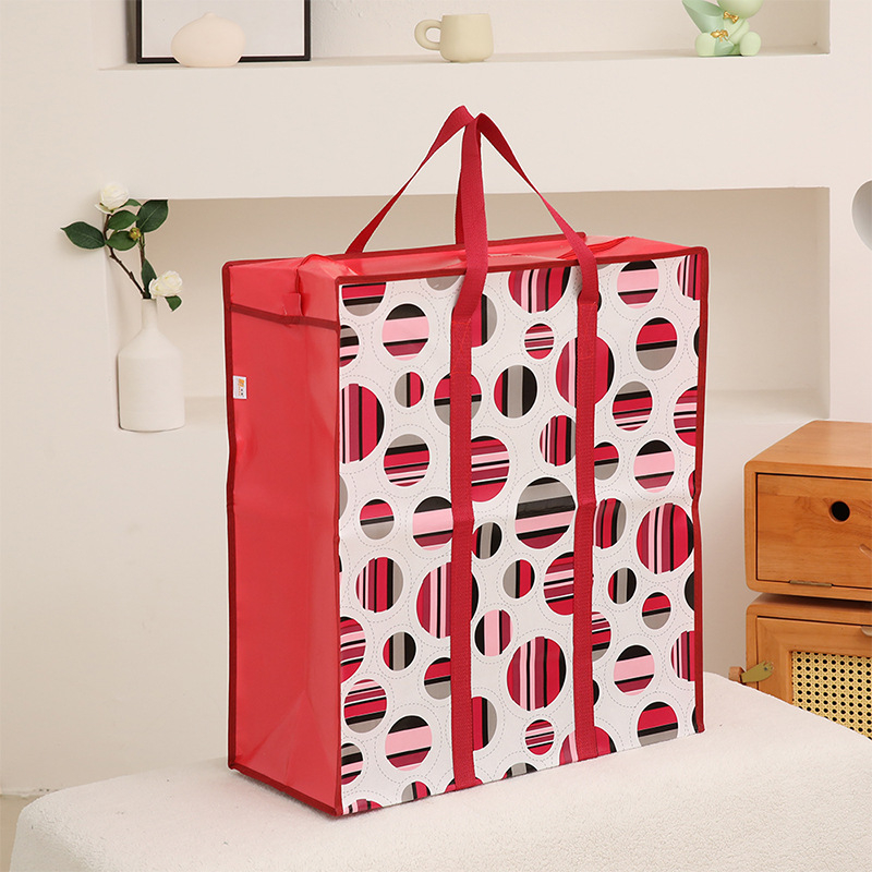 Jirong Torba za pakiranje odjeće sa dnom i bočnim stranama, velik kapacitet, netkano vlakno, termotransfer tiskanje, težina 280 g