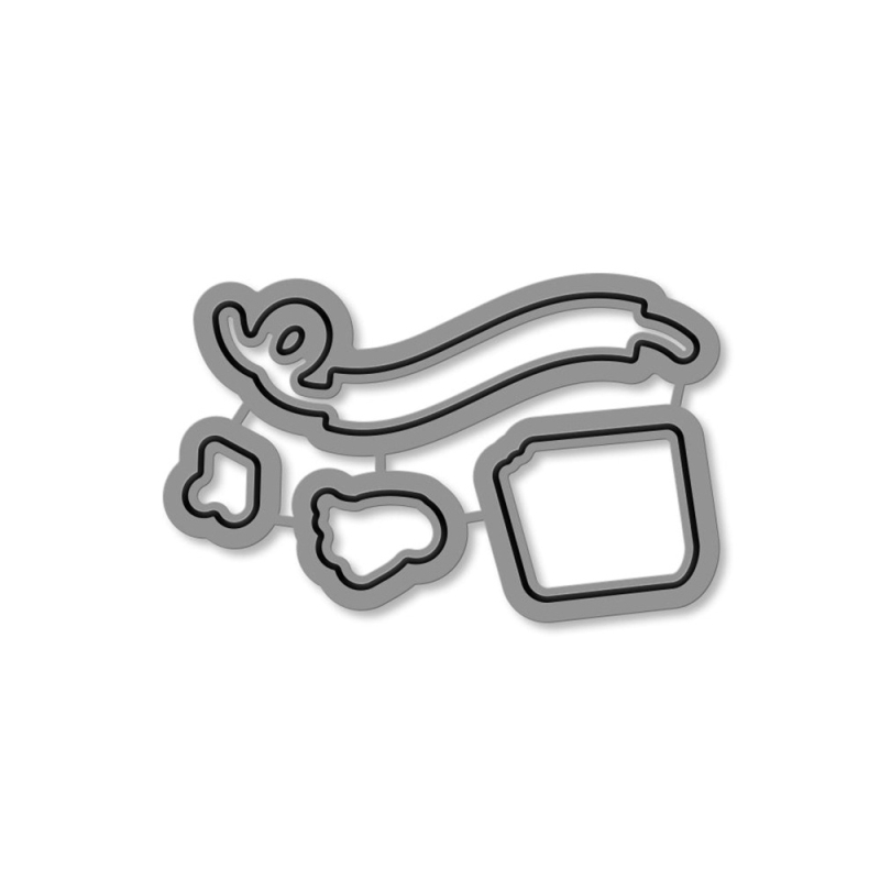 DIY scrapbookhoz: Könyv- és pillangó motívumos dies készlet, átlátszó PVC pecsét, domborító matrica szénacélból