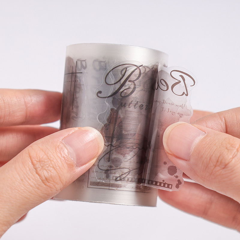 MOYL PVC dekoratyvinė juosta, Romantic Flower Rhyme serija, dėžutėje, matinė danga, PET pagrindas, ilgis 2 m, plotis 5 cm, storis 0.01