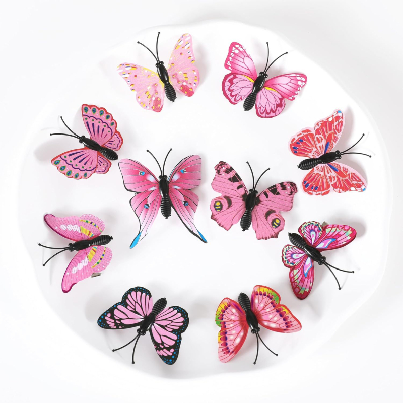 Kézzel készített fejfedő pillangó koszorúval, textile anyagból, boho stílus, esküvőre és koszorúslányoknak