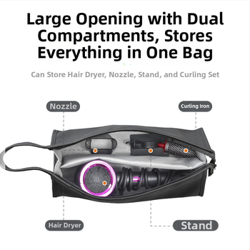 Θήκη αποθήκευσης σεσεουάρ Dyson - PU υλικό, στυλ τσάντας χεριού, πολυχρησική, για ταξίδι