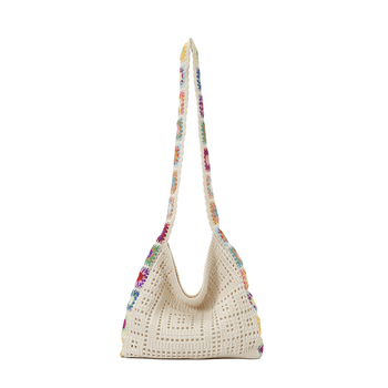 Notelli női szalmaszálas tote táska, utcai divat, vízszintes négyzet alakú forma, nyitott felső, telefontartó zseb, poliészter bélés, egy vállpánt