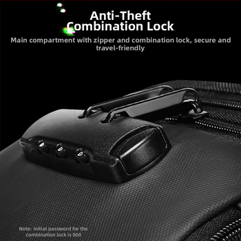 Мъжка кръстосана чанта за през рамо, водоустойчива, с паролна защита срещу кражба, модел ML7082, Oxford плат, стил уличен тренд