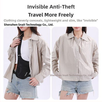 Weilao Τσαντάκι μέσης για ταξίδια με θήκη διαβατηρίου και προστασία από κλοπή, Ultra-light πολυεστέρας, επεκτειόμενη, unisex, κατάλληλο για ποδηλασία