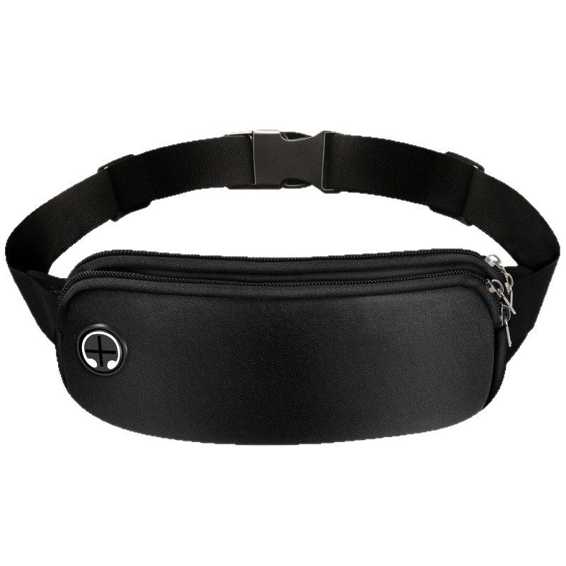 Bėgimo juosmens krepšys – universalus telefonui, atsparus vandeniui, nardymo medžiaga, užtrauktukas, vidinė tinklinė kišenė, horizontalaus kvadrato formos