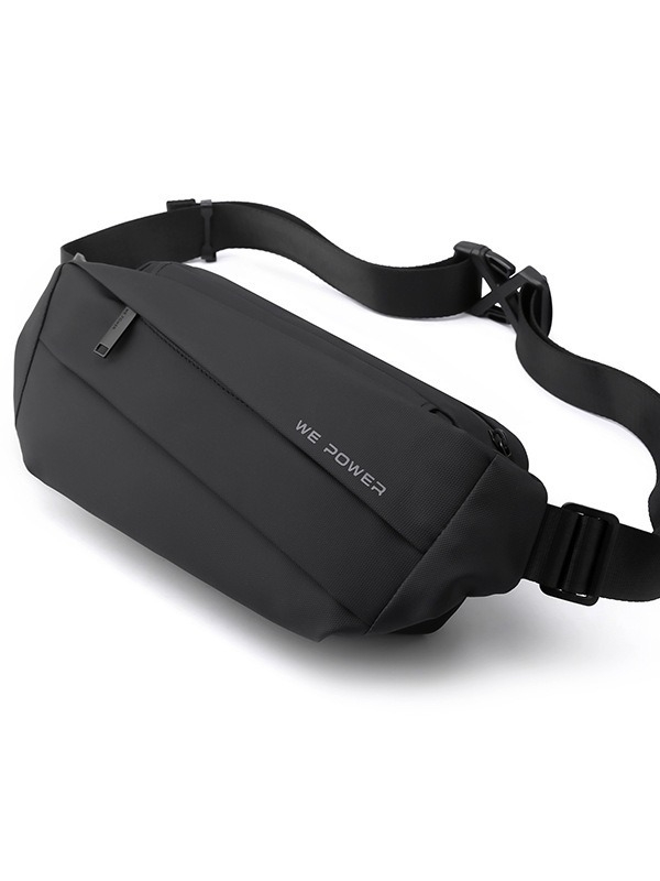 Férfi keresztpántos táska, Nylon, városi egyszerű stílus, kopásálló, poliészter bélés, nyár 2024