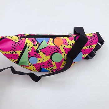 Menglu nejlon deréktáska, Nagy kapacitás, Dupla cipzár, Rejtett cipzáras zseb, Keresztpántos kialakítás