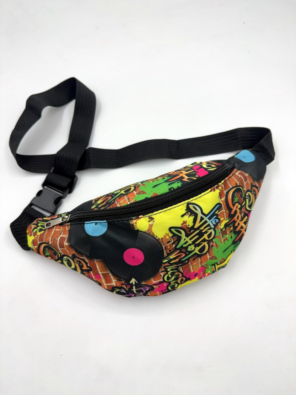 Menglu nejlon deréktáska, Nagy kapacitás, Dupla cipzár, Rejtett cipzáras zseb, Keresztpántos kialakítás