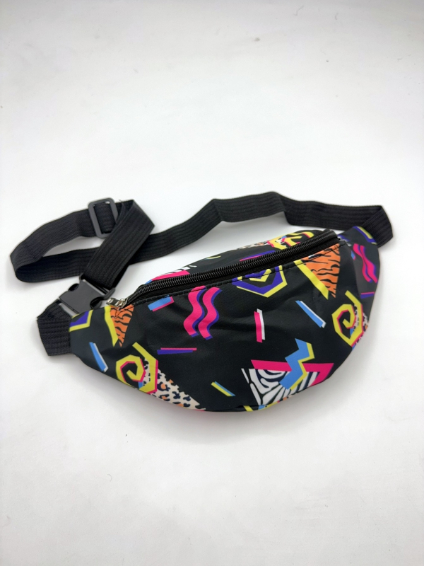 Menglu nejlon deréktáska, Nagy kapacitás, Dupla cipzár, Rejtett cipzáras zseb, Keresztpántos kialakítás