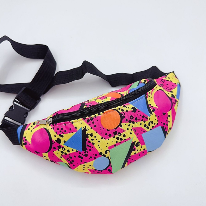 Menglu nejlon deréktáska, Nagy kapacitás, Dupla cipzár, Rejtett cipzáras zseb, Keresztpántos kialakítás