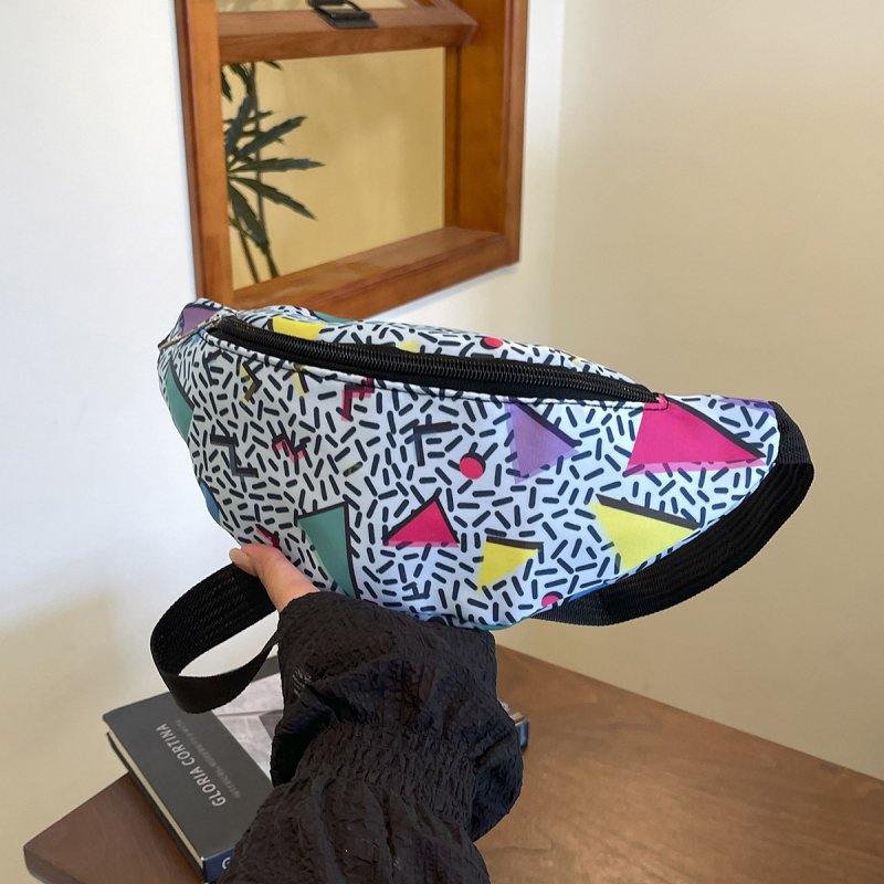 Menglu nejlon deréktáska, Nagy kapacitás, Dupla cipzár, Rejtett cipzáras zseb, Keresztpántos kialakítás