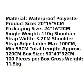 LLVANG Νάιλον Τσάντα Μέσης, Αδιάβροχη, Πολύ Ελαφριά, Αντικλοπής, Ανθεκτική σε κραδασμούς, Για υπαίθρια αθλήματα