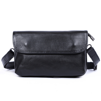 Мъжка чанта за кръст през рамо от естествена кожа, горен слой телешка кожа, износоустойчива, градска простота