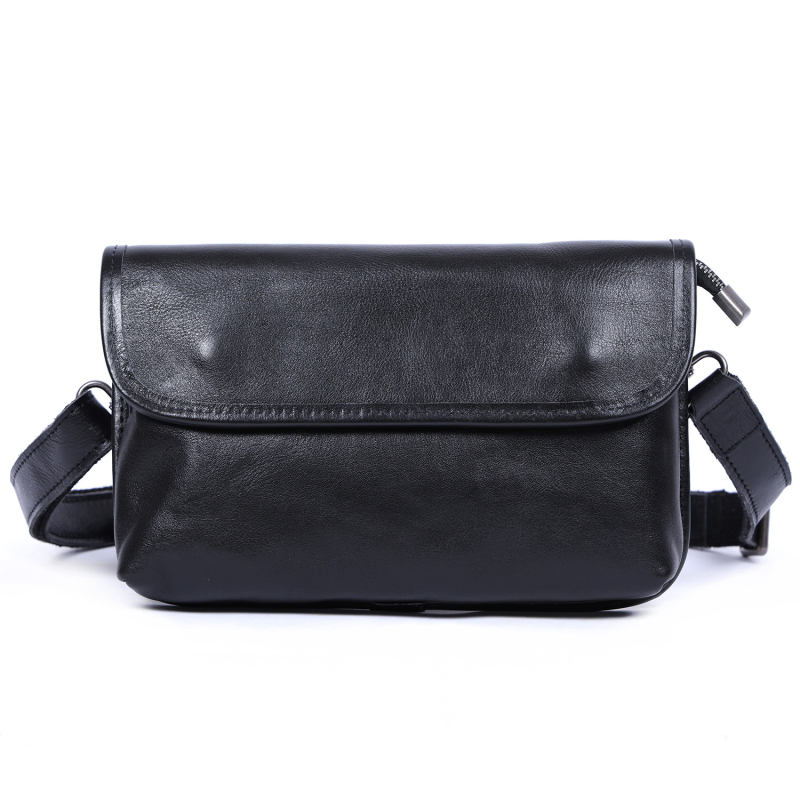 Férfi crossbody táska valódi bőrből, felső réteg marhabőrből, kopásálló, városi egyszerű stílus