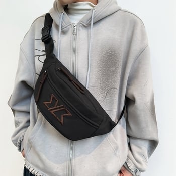 Vállon átívelő táska — városi minimalist stílus, nylon külső, poliészter bélés, cipzár, telefonszseb