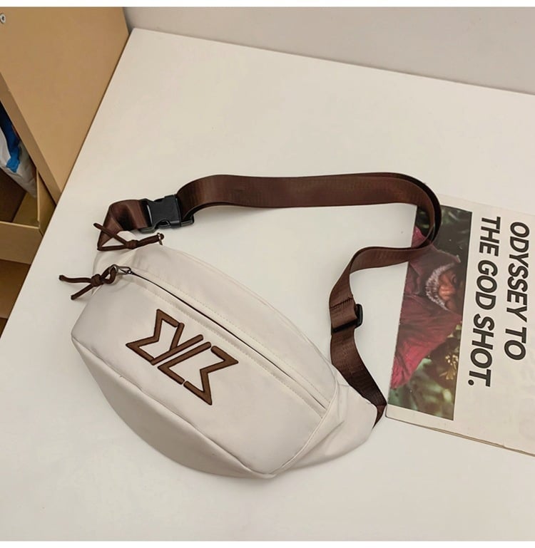 Vállon átívelő táska — városi minimalist stílus, nylon külső, poliészter bélés, cipzár, telefonszseb