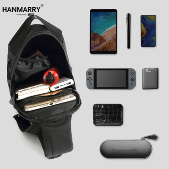 Мъжка чанта за гърдите, Oxford плат, водоустойчива, стил за бизнес пътуване, подплата от полиестер