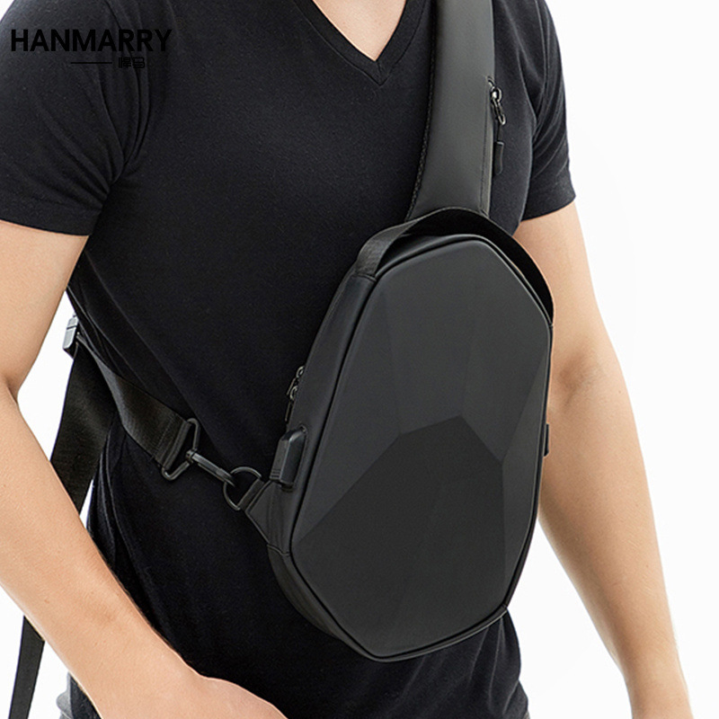 Férfi mellkas táska, Oxford anyag, vízálló, üzleti utazási stílus, poliészter bélés