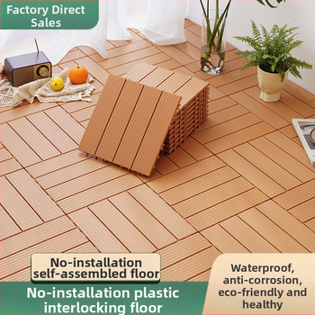 Пластмасов сглобяем настил (PP), дървесен релеф, антибактериален, за коридор, модерен стил