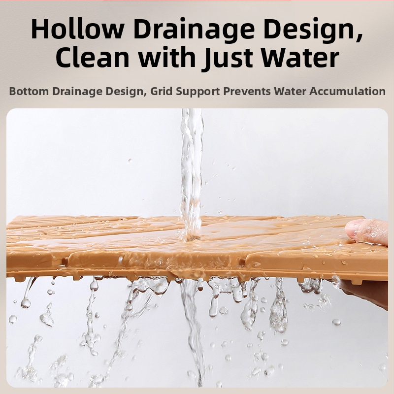 Пластмасов сглобяем настил (PP), дървесен релеф, антибактериален, за коридор, модерен стил