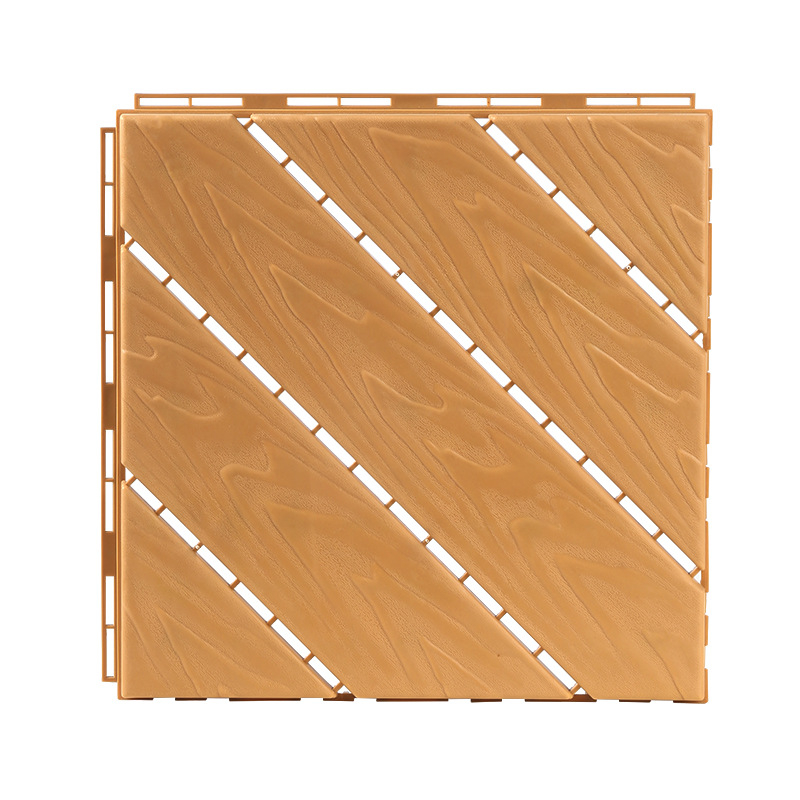 Пластмасов сглобяем настил (PP), дървесен релеф, антибактериален, за коридор, модерен стил