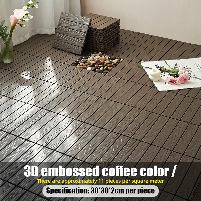 Пластмасов сглобяем настил (PP), дървесен релеф, антибактериален, за коридор, модерен стил