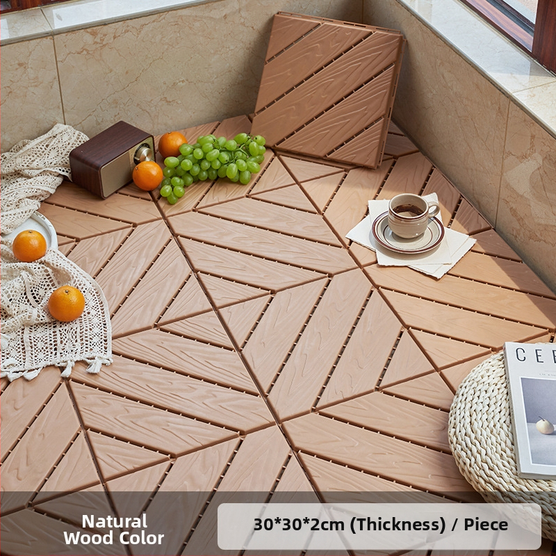 Пластмасов сглобяем настил (PP), дървесен релеф, антибактериален, за коридор, модерен стил