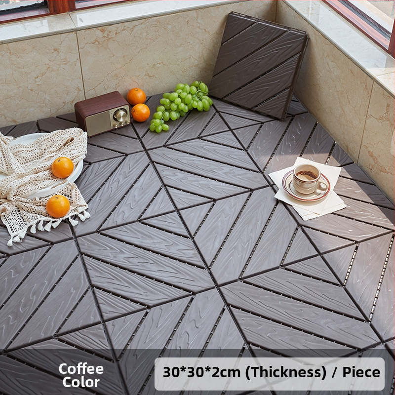 Пластмасов сглобяем настил (PP), дървесен релеф, антибактериален, за коридор, модерен стил