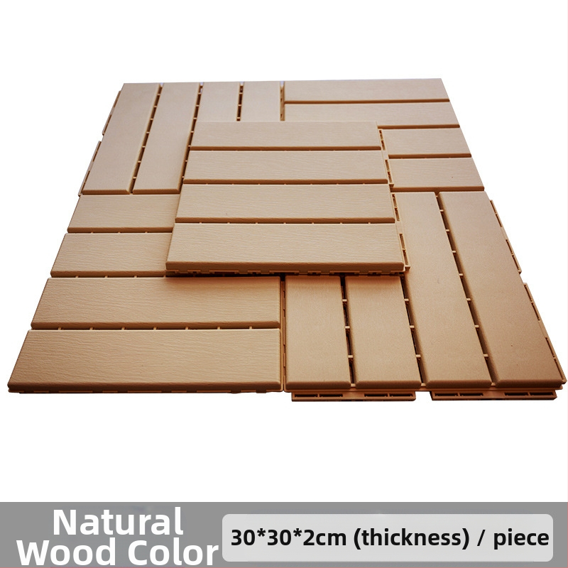 Пластмасов сглобяем настил (PP), дървесен релеф, антибактериален, за коридор, модерен стил