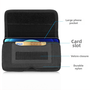 HAWEEL Muška PU Torbica za pojas - prozračna, s pretincom za karticu, kompatibilna s 8-inčnim uređajima