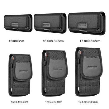 HAWEEL Muška PU Torbica za pojas - prozračna, s pretincom za karticu, kompatibilna s 8-inčnim uređajima