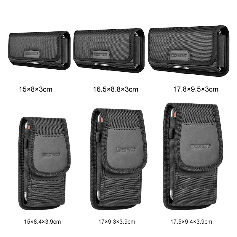 HAWEEL Muška PU Torbica za pojas - prozračna, s pretincom za karticu, kompatibilna s 8-inčnim uređajima