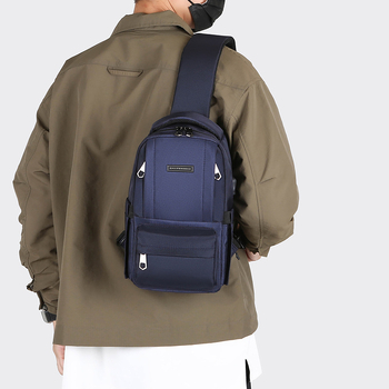 Мъжка чанта за гърдите, Oxford плат, USB интерфейс, водоустойчива и износоустойчива, градски стил