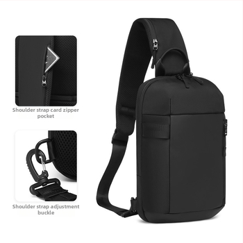 Мъжка чанта за гърди, стрийт стил (Oxford плат, водоустойчива, ултралека, ежедневна употреба)