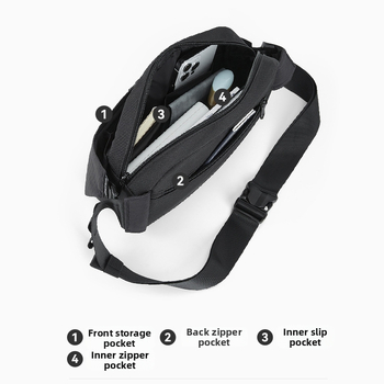 Мъжка кръстосана чанта през рамо — Oxford плат, дишаща и водоустойчива, много лека и разширяема, уличен стил