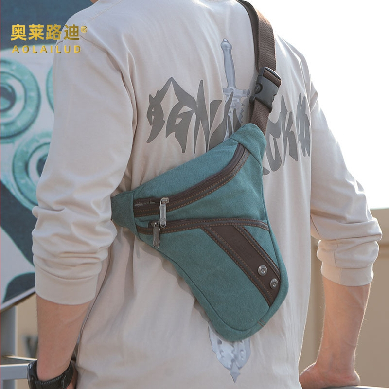 Férfi vászon crossbody táska, modell 2395, kopásálló, bélés vászon